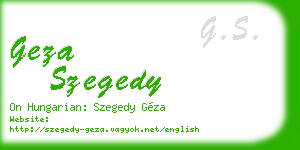 geza szegedy business card